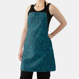 Impressionistische penseelstreken, marineblauw, tu schort