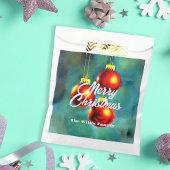  impressionistische rode kerstballen bedankzakje