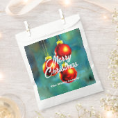  impressionistische rode kerstballen bedankzakje (Geknipt)