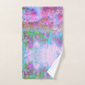Impressionistische roze en Turquoise Abstracte tui Bad Handdoek (Handdoek)