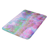 Impressionistische roze en Turquoise Abstracte tui Badmat (Gekanteld)