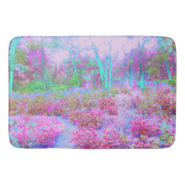 Impressionistische roze en Turquoise Abstracte tui Badmat