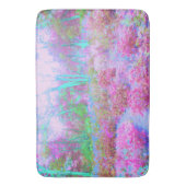 Impressionistische roze en Turquoise Abstracte tui Badmat (Voorkant Verticaal)