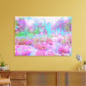Impressionistische roze en Turquoise Abstracte tui Canvas Afdruk (Insitu (Woonkamer))