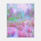 Impressionistische roze en Turquoise Abstracte tui Fleece Deken (Voorkant)