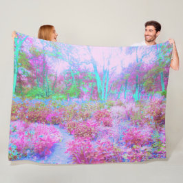 Impressionistische roze en Turquoise Abstracte tui Fleece Deken