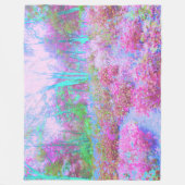 Impressionistische roze en Turquoise Abstracte tui Fleece Deken (Voorkant)