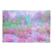 Impressionistische roze en Turquoise Abstracte tui Kussensloop (Achterkant)