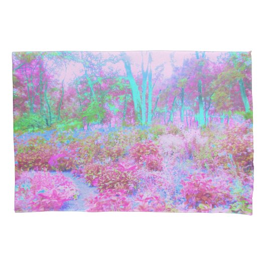 Impressionistische roze en Turquoise Abstracte tui Kussensloop (Voorkant)