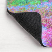 Impressionistische roze en Turquoise Abstracte tui Muismat (Hoek)