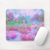 Impressionistische roze en Turquoise Abstracte tui Muismat (Met muis)