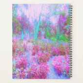 Impressionistische roze en Turquoise Abstracte tui Planner (Achterkant)