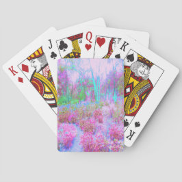 Impressionistische roze en Turquoise Abstracte tui Pokerkaarten