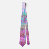 Impressionistische roze en Turquoise Abstracte tui Stropdas (Voorkant)