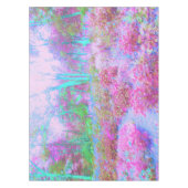 Impressionistische roze en Turquoise Abstracte tui Tafelkleed (Voorkant)