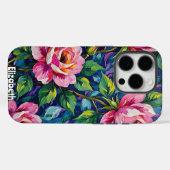 Impressionistische roze rozen met kleurrijke blade Case-Mate iPhone case (Achterkant (horizontaal))
