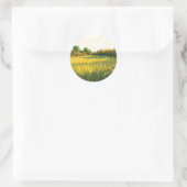 impressionistische rustige weide ronde sticker (Tas)