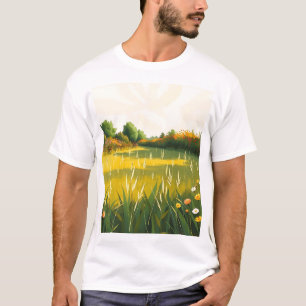 impressionistische rustige weide t-shirt