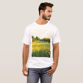 impressionistische rustige weide t-shirt (Voorkant volledig)