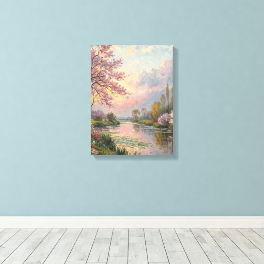 impressionistische schilderkunst canvas print (Insitu (Houten vloer))