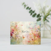 Impressionistische stijl Bloemen Dank u Briefkaart (Staand voorkant)