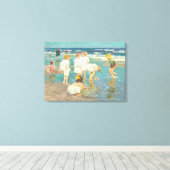 impressionistische strandscene canvas afdruk (Insitu (Houten vloer))