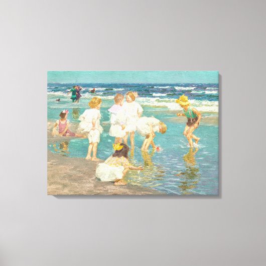 impressionistische strandscene canvas afdruk (Voorkant)