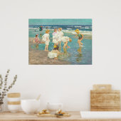  impressionistische strandscene poster (Keuken)