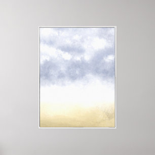 Impressionistische strandstorm canvas afdruk