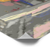 Impressionistische  straten van Cyprus Poster (Hoek)