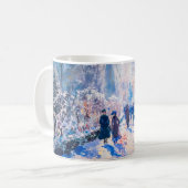 Impressionistische Tuinkunst Mok Winterpad Scene (Voorkant links)