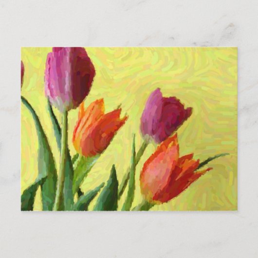 Impressionistische Tulpenskaart Briefkaart (Voorkant)