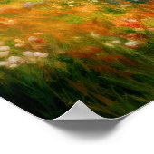 Impressionistische Valley Mountain Trees Stream Poster (Hoek)