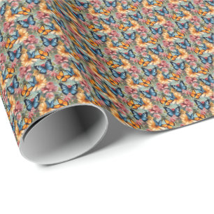 Impressionistische Vlinders Cadeaupapier