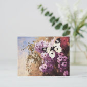 Impressionistische vlindertuin schilderij briefkaart (Staand voorkant)
