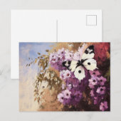 Impressionistische vlindertuin schilderij briefkaart (Voorkant / Achterkant)