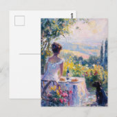 Impressionistische vrouw met een picknick briefkaart (Voorkant / Achterkant)