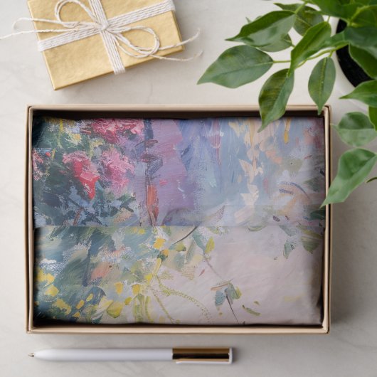 Impressionistische vrouw met een picknick decoupag tissuepapier (Geschenk)