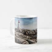Impressionistische vuurtoren van Peggy's Cove Koffiemok (Voorkant links)