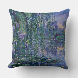 Impressionistische Waterlelies en Treurwilg Kussen