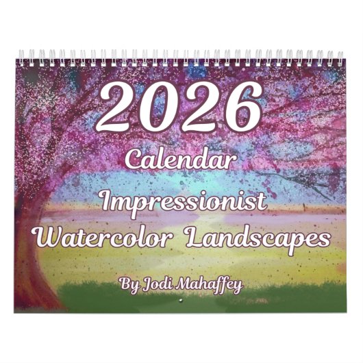 Impressionistische Waterverf Landschappen 2026 Kalender (Hoes)