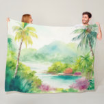 Impressionistische waterverftekening Tropisch eila Fleece Deken<br><div class="desc">Ontworpen door Carrie Fink. Gedrukt en verzonden door Zazzle of hun partners.</div>