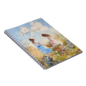 Impressionistische Wildflower Meadow Girls Notitieboek (Rechterzijde)