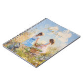 Impressionistische Wildflower Meadow Girls Notitieboek (Linkerzijde)