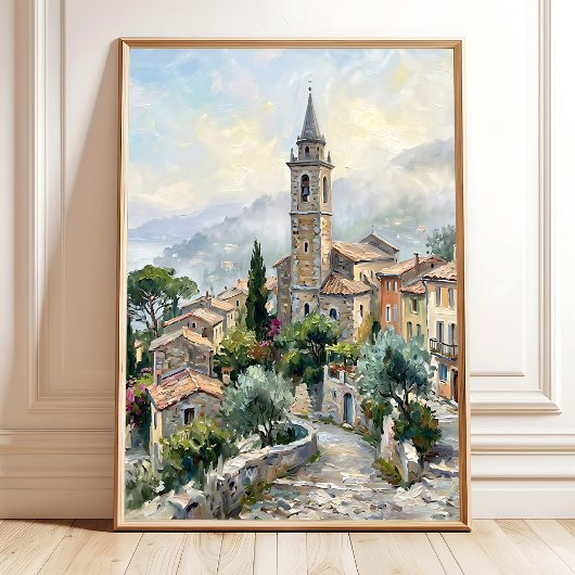 Impressionistische zomerlandschap - Ochtendnevel d Poster