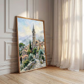 Impressionistische zomerlandschap - Ochtendnevel d Poster