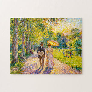 Impressionistische zomerse wandeling in het park r legpuzzel
