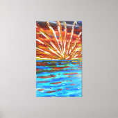Impressionistische zonnestraling canvas afdruk (Voorkant)