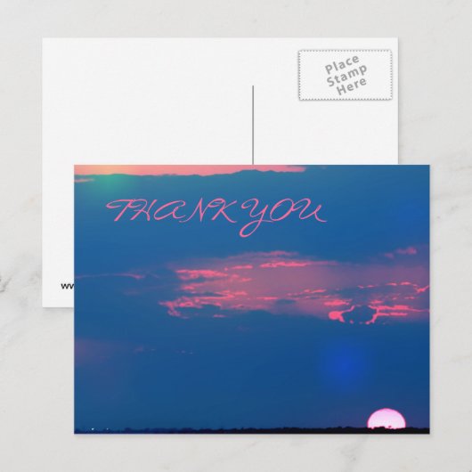Impressionistische Zonnetijd uit Zee Dank u Briefk Briefkaart (Voorkant / Achterkant)