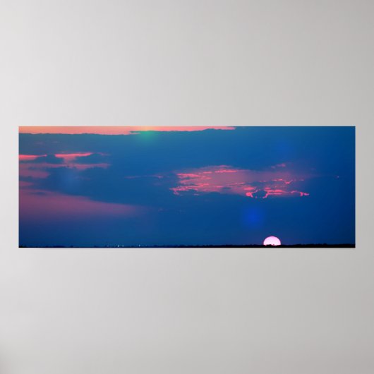 Impressionistische Zonsondergang vanaf de Zee Post Poster (Voorkant)
